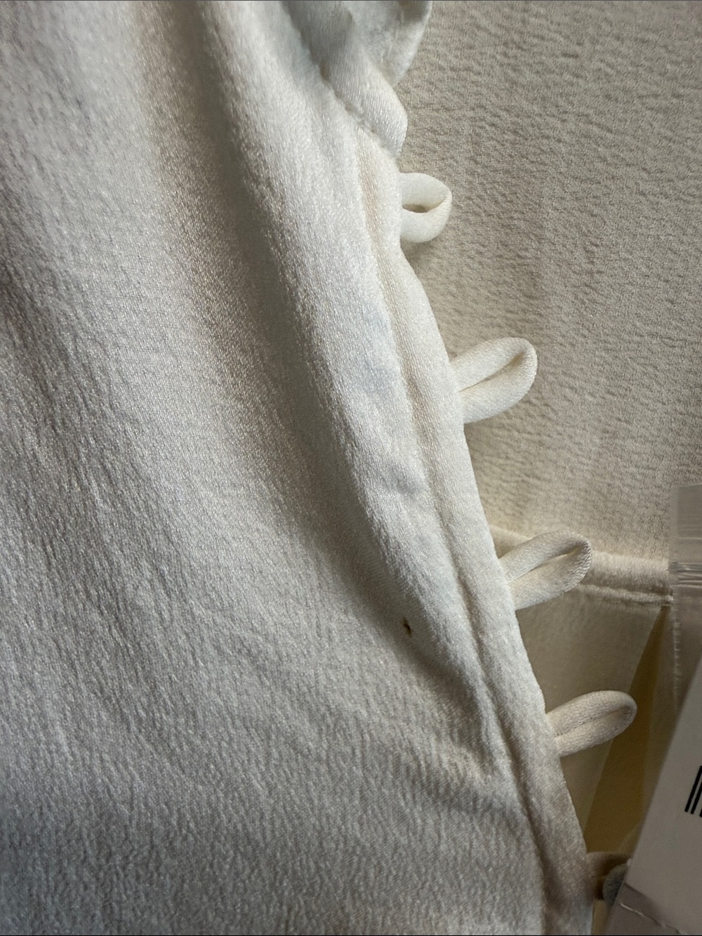 Express White Ruffle-Trim Button Front Blouse - Picture 8 of 8